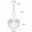 Glass pendant light "Luxor Glass" - E27