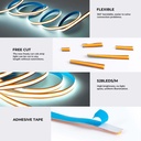 Single color COB LED Strip - 24V DC - FREE CUT - 11W/m - 8mm - IP20 - 10-meters-roll