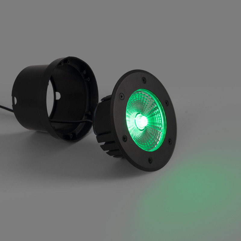 Outdoor RGB LED Step Light - 18W - 12V DC - IP67 - Ø15cm - 30º