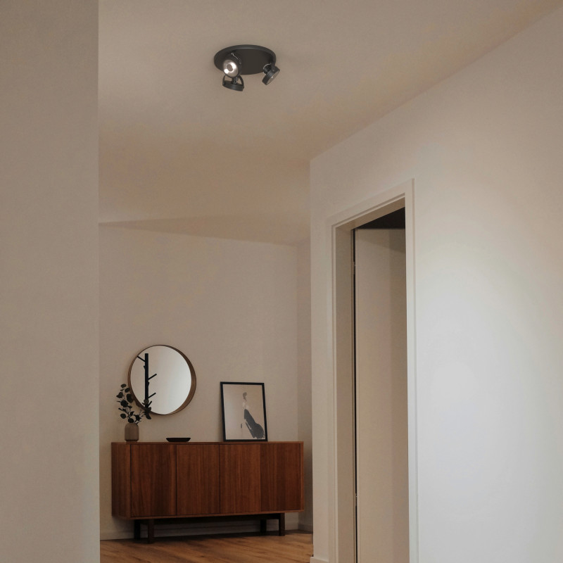 Triple adjustable ceiling spotlight "IRIS 3" + 3 AR111 light bulbs