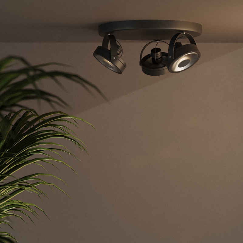Triple adjustable ceiling spotlight "IRIS 3" + 3 AR111 light bulbs