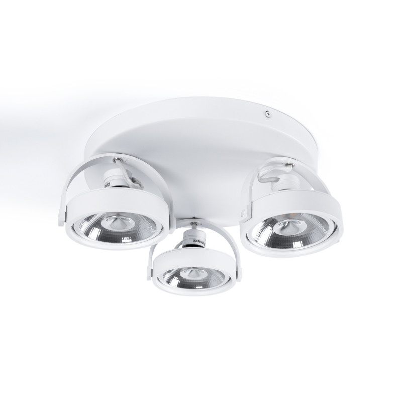 Triple adjustable ceiling spotlight "IRIS 3" + 3 AR111 light bulbs