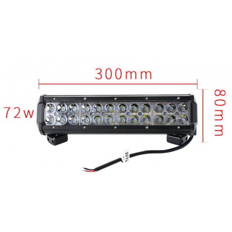 LED bar for off road, 4x4, machinery and nautical 72W 5000lm