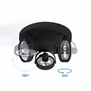 Triple adjustable ceiling spotlight "IRIS 3" + 3 AR111 light bulbs