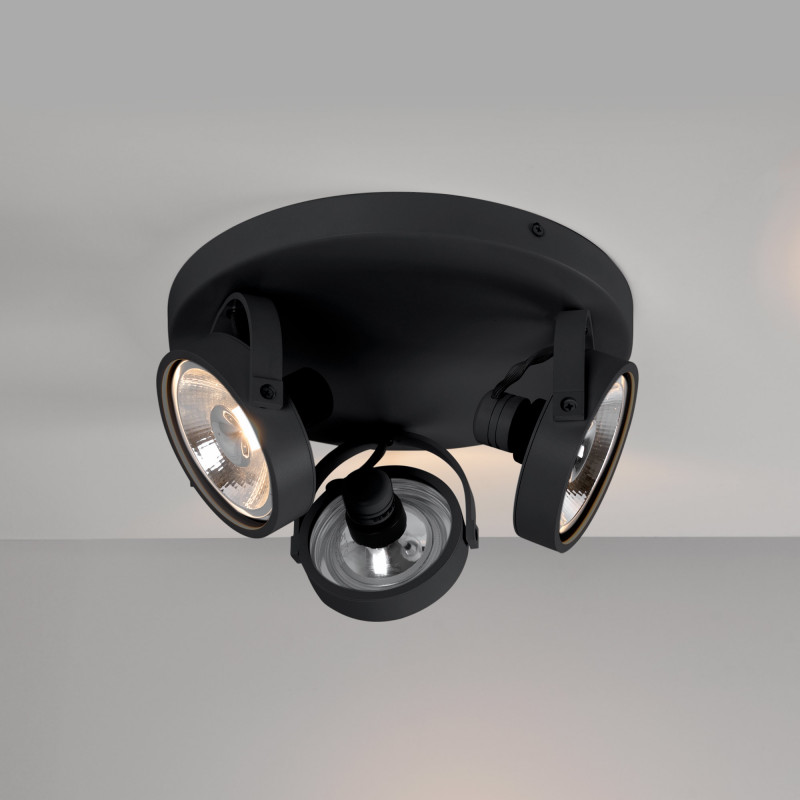 Triple adjustable ceiling spotlight "IRIS 3" + 3 AR111 light bulbs