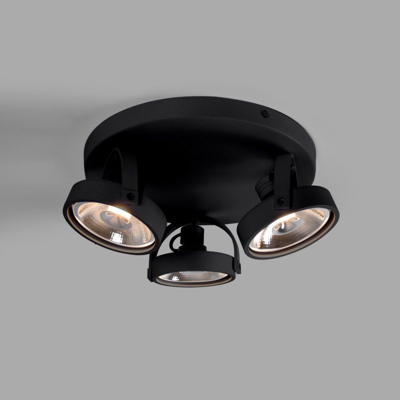 Triple adjustable ceiling spotlight "IRIS 3" + 3 AR111 light bulbs
