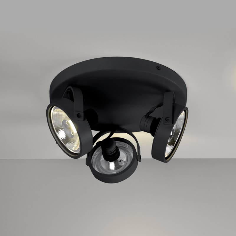 Triple adjustable ceiling spotlight "IRIS 3" + 3 AR111 light bulbs