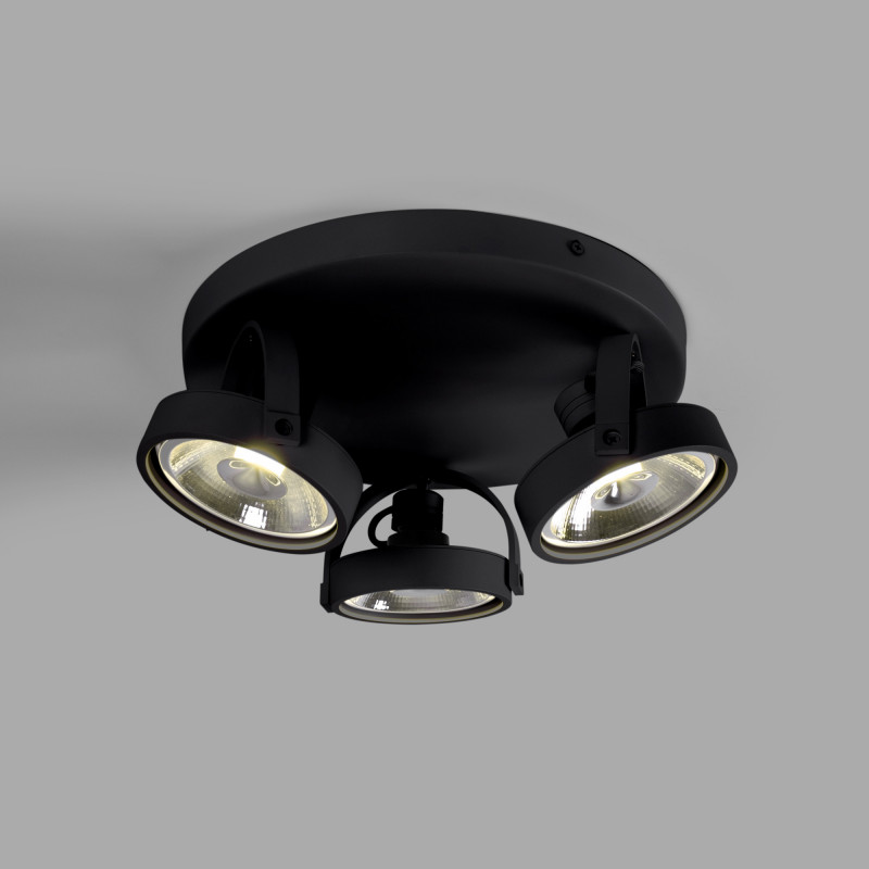 Triple adjustable ceiling spotlight "IRIS 3" + 3 AR111 light bulbs