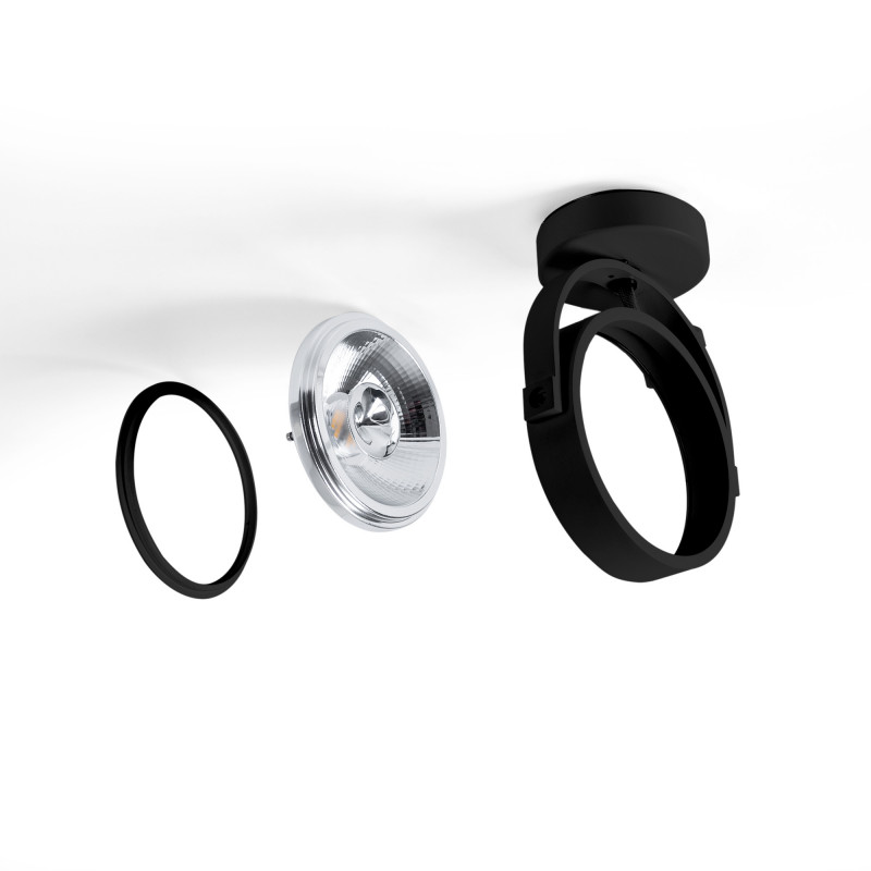 Adjustable ceiling spotlight "IRIS" + AR111 GU10 light bulb