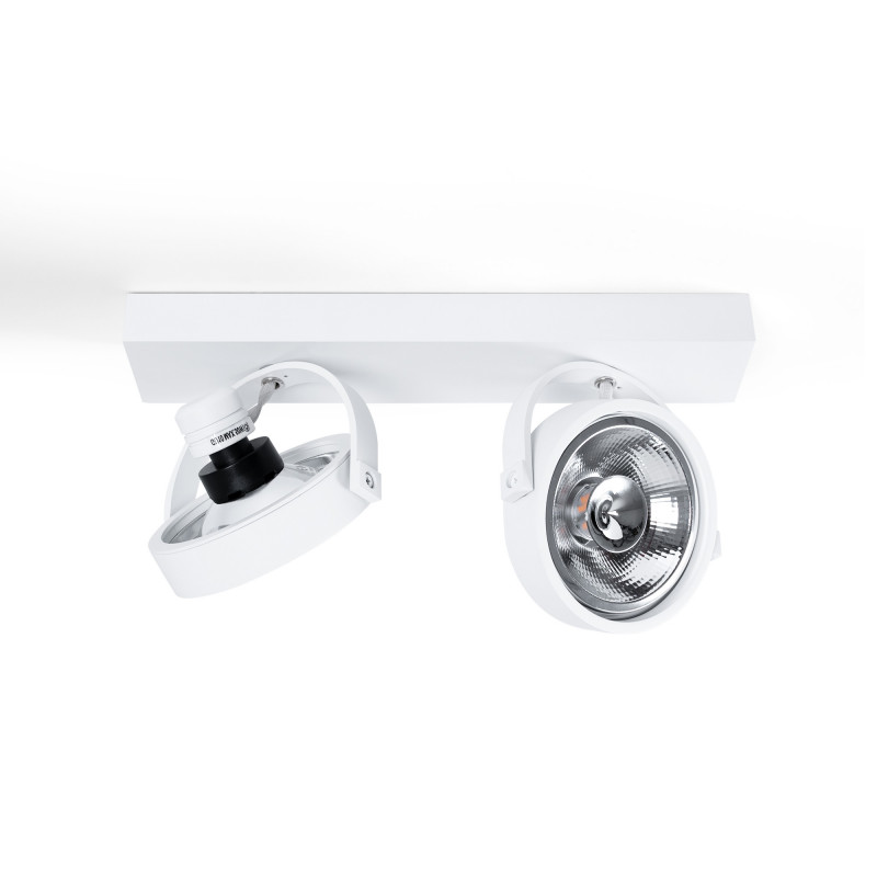 Double adjustable ceiling spotlight "IRIS" + 2 AR111 GU10 light bulbs