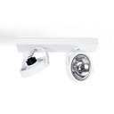Double adjustable ceiling spotlight "IRIS" + 2 AR111 GU10 light bulbs