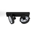 Double adjustable ceiling spotlight "IRIS" + 2 AR111 GU10 light bulbs