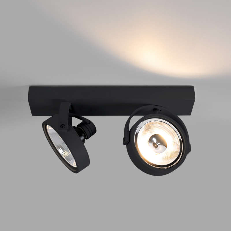 Double adjustable ceiling spotlight "IRIS" + 2 AR111 GU10 light bulbs