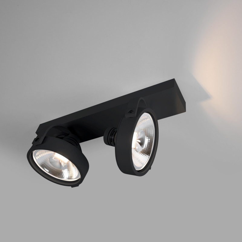 Double adjustable ceiling spotlight "IRIS" + 2 AR111 GU10 light bulbs