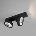 Double adjustable ceiling spotlight "IRIS" + 2 AR111 GU10 light bulbs