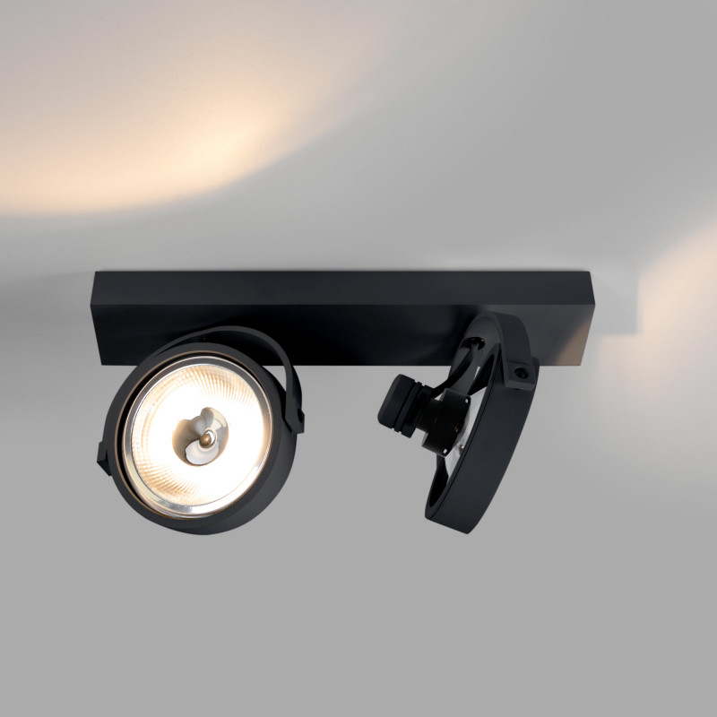 Double adjustable ceiling spotlight "IRIS" + 2 AR111 GU10 light bulbs