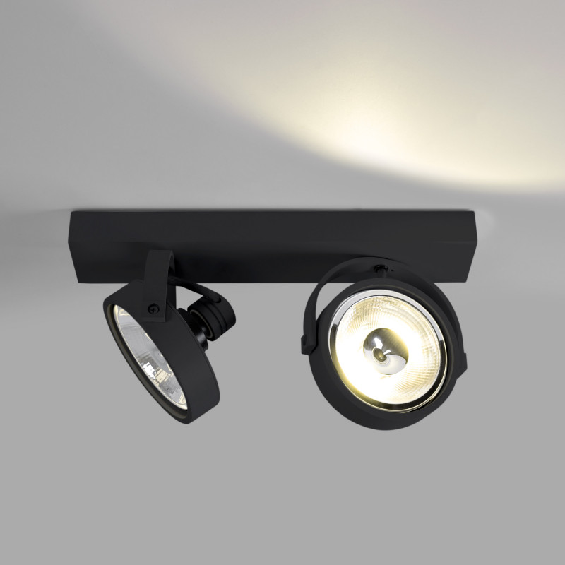 Double adjustable ceiling spotlight "IRIS" + 2 AR111 GU10 light bulbs