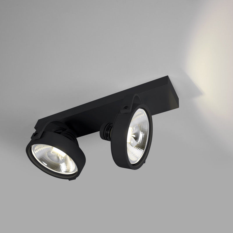 Double adjustable ceiling spotlight "IRIS" + 2 AR111 GU10 light bulbs