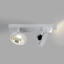 Double adjustable ceiling spotlight "IRIS" + 2 AR111 GU10 light bulbs