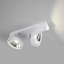 Double adjustable ceiling spotlight "IRIS" + 2 AR111 GU10 light bulbs