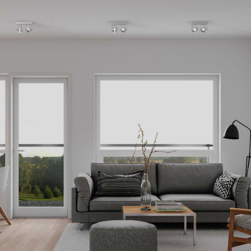 Double adjustable ceiling spotlight "IRIS" + 2 AR111 GU10 light bulbs
