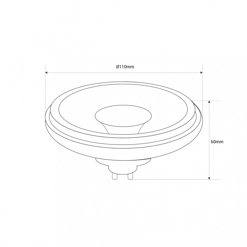 Double adjustable ceiling spotlight "IRIS" + 2 AR111 GU10 light bulbs