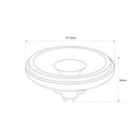 Double adjustable ceiling spotlight "IRIS" + 2 AR111 GU10 light bulbs