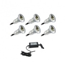 Kit of 6 stair lights 0,3W 12V-DC Ø26x41mm