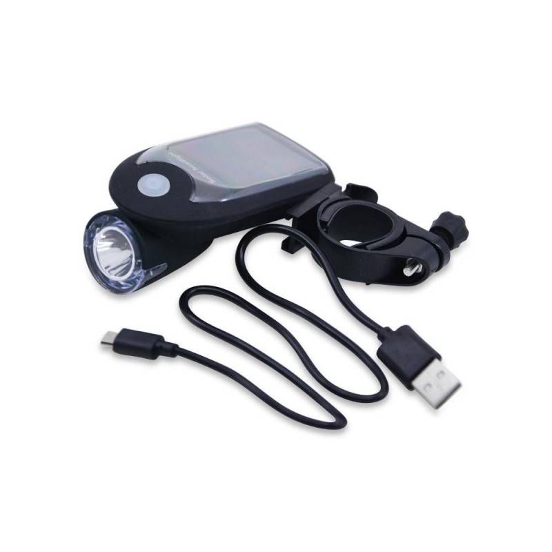 Solar USB bicycle lamp 240lm
