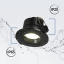 CCT LED Downlight - 6W - TRIAC Dimmable - Ø68mm - IP65 - Chrome