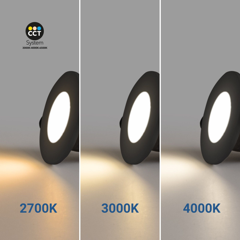 CCT LED Downlight - 6W - TRIAC Dimmable - Ø68mm - IP65 - Chrome