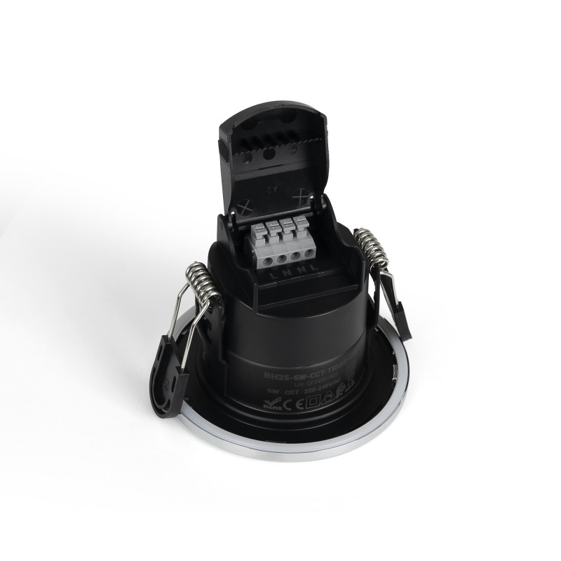 CCT LED Downlight - 6W - TRIAC Dimmable - Ø68mm - IP65 - Chrome