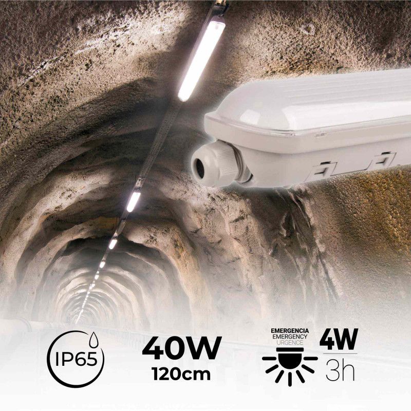 LED Tri-proof light / Emergency light - CCT - 120cm - Connectable - 40W - IP65