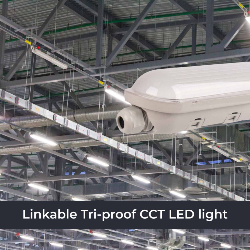 LED Tri-proof light / Emergency light - CCT - 120cm - Connectable - 40W - IP65