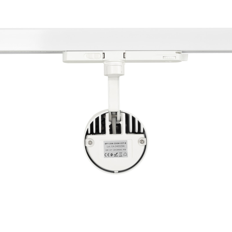 LED CCT 3-phase track spotlight - 35W - ZOOM 20º- 60º - CRI 90