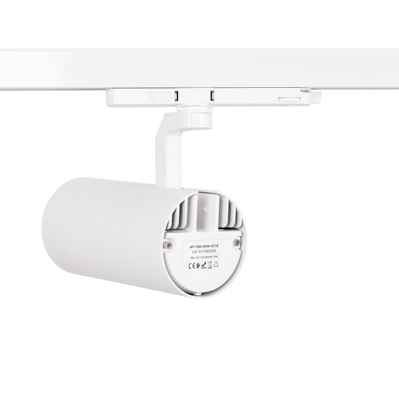 LED CCT 3-phase track spotlight - 35W - ZOOM 20º- 60º - CRI 90