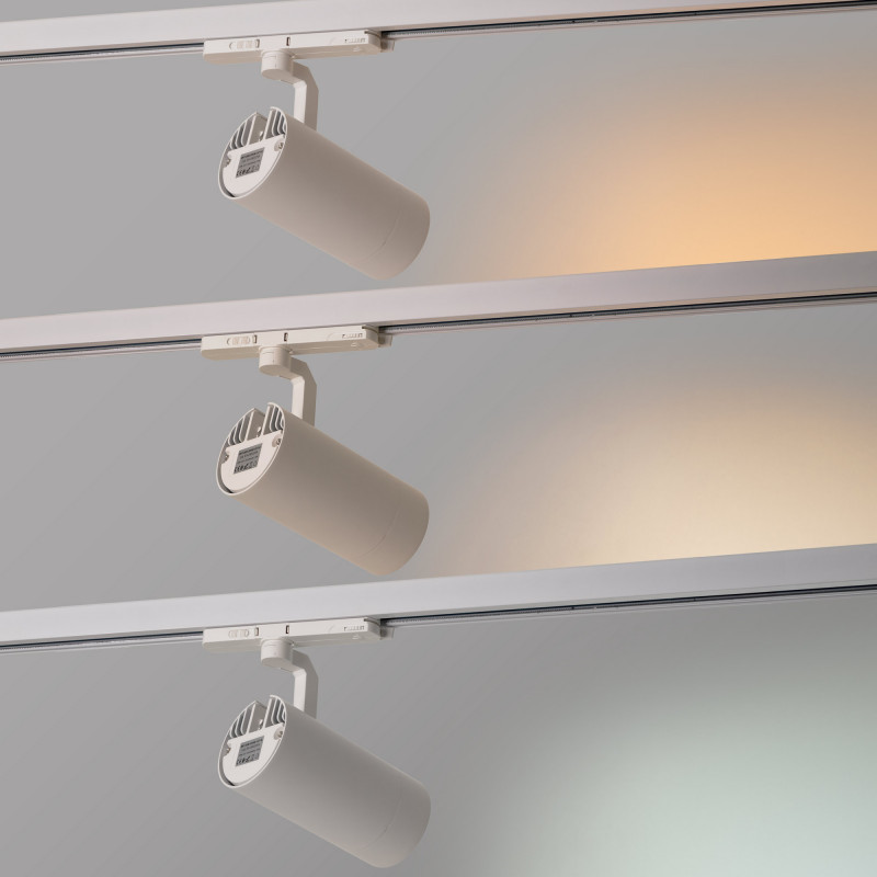 LED CCT 3-phase track spotlight - 35W - ZOOM 20º- 60º - CRI 90