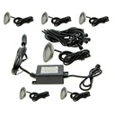 Kit 6 recessed LED spotlights Ø58x9mm 0,5W 12V-DC IP67
