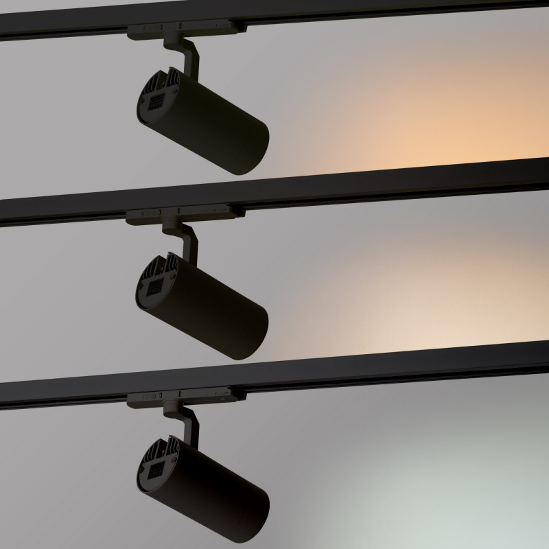 LED CCT 3-phase track spotlight - 35W - ZOOM 20º- 60º - CRI 90
