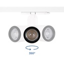 LED CCT 3-phase track spotlight - 35W - ZOOM 20º- 60º - CRI 90