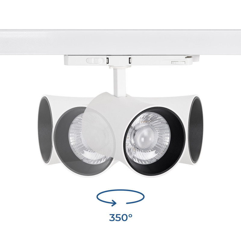 Architectural LED CCT 3-phase track spotlight - 40W - CRI 90 - KGP Driver