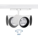 Architectural LED CCT 3-phase track spotlight - 40W - CRI 90 - KGP Driver