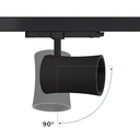 Architectural LED CCT 3-phase track spotlight - 40W - CRI 90 - KGP Driver