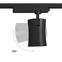 Architectural LED CCT 1-phase track spotlight - 40W - CRI 90