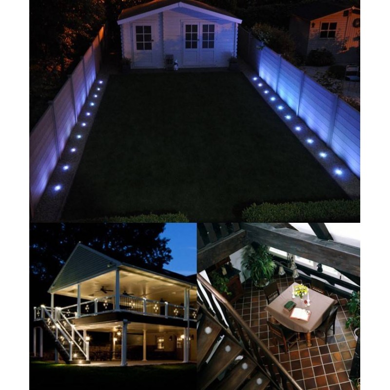 Kit 6 recessed LED spotlights Ø58x9mm 0,5W 12V-DC IP67