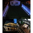 Kit 6 recessed LED spotlights Ø58x9mm 0,5W 12V-DC IP67