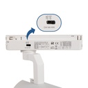 LED CCT 1-phase track spotlight - 35W - ZOOM 20º- 60º - CRI 90