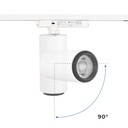 LED CCT 1-phase track spotlight - 35W - ZOOM 20º- 60º - CRI 90