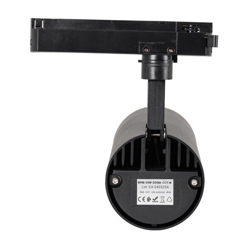LED CCT 1-phase track spotlight - 35W - ZOOM 20º- 60º - CRI 90