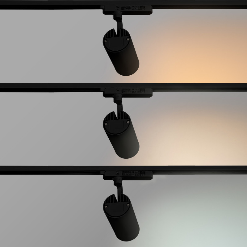 LED CCT 1-phase track spotlight - 35W - ZOOM 20º- 60º - CRI 90
